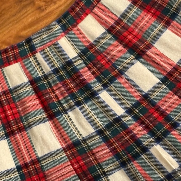 Ann Stevens Vintage Wool Pleated Stewart Plaid Skirt XS 0 2 24 25 Holiday Xmas - Picture 3 of 8